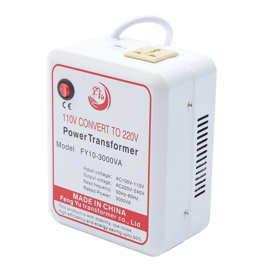100V-120V to AC 220V-240V Step-Up Only Voltage Converter 3000W Transformer - Image 4 of 4