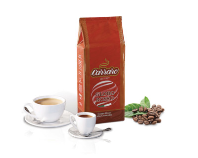 Carraro Coffee Globo Rosso Espresso Italian whole Beans 1kg - TRACKED SERVICE