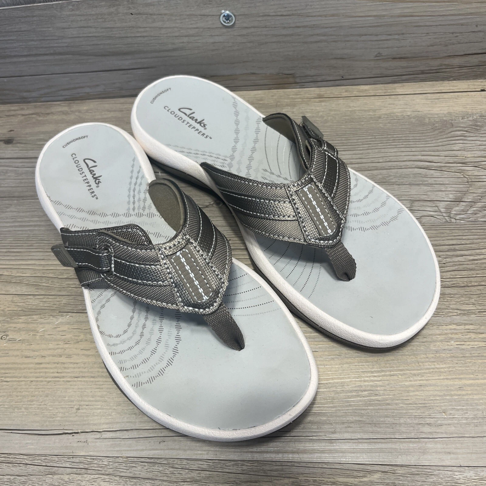 Sandali comodi Cloudsteppers by Clarks Sport Thong in grigio brezza marina taglia 8 5