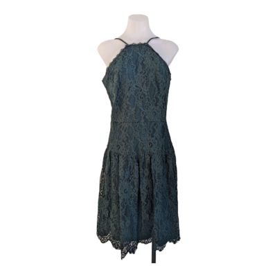 Trina Turk Size 12 Broadway Shift Lace Dress Green Halter Hourglass  Sleeveless | eBay