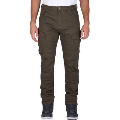 Modeka Brandon Cargo olive Motorrad-Jeans urbane Motorradhose Slim Fit Herren