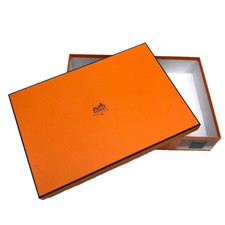 Authentic Hermes Orange Storage Gift Box Empty 11.75x17x3 Small Rectangle Purse
