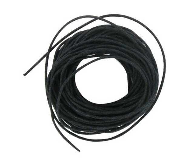 4 Mètres de Fil CORDON COTON CIRE Noir diamètre 1 mm - Création Bijoux Perles 4 Mètres de Fil CORDON COTON CIRE Noir diamètre 1 mm - Création Bijoux Perles