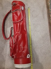 Wilson Country Club Vintage Golf Bag Red Leather Made in USA