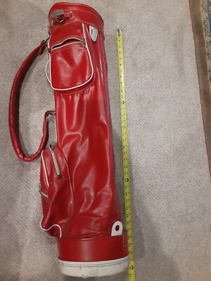 Wilson Country Club Vintage Golf Bag Red Leather *Made in USA*