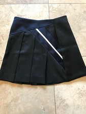 NWOT Neil Barrett Italy Womens Navy Black Plated Skirt SZ 40 US 6 $450