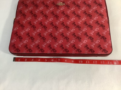 COACH HORSE AND CARRIAGE SIGNATURE RED LAPTOP TABLET - Picture 9 of 10