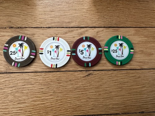 Desert Heat Poker Chips Set 680 Chips For .25/.50 & .50/$1 Case Included - Picture 2 of 9