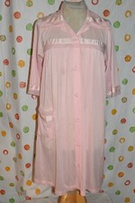 Vintage Henson Kickernick 100 NYLON Women's Large Pink Duster robe EUC