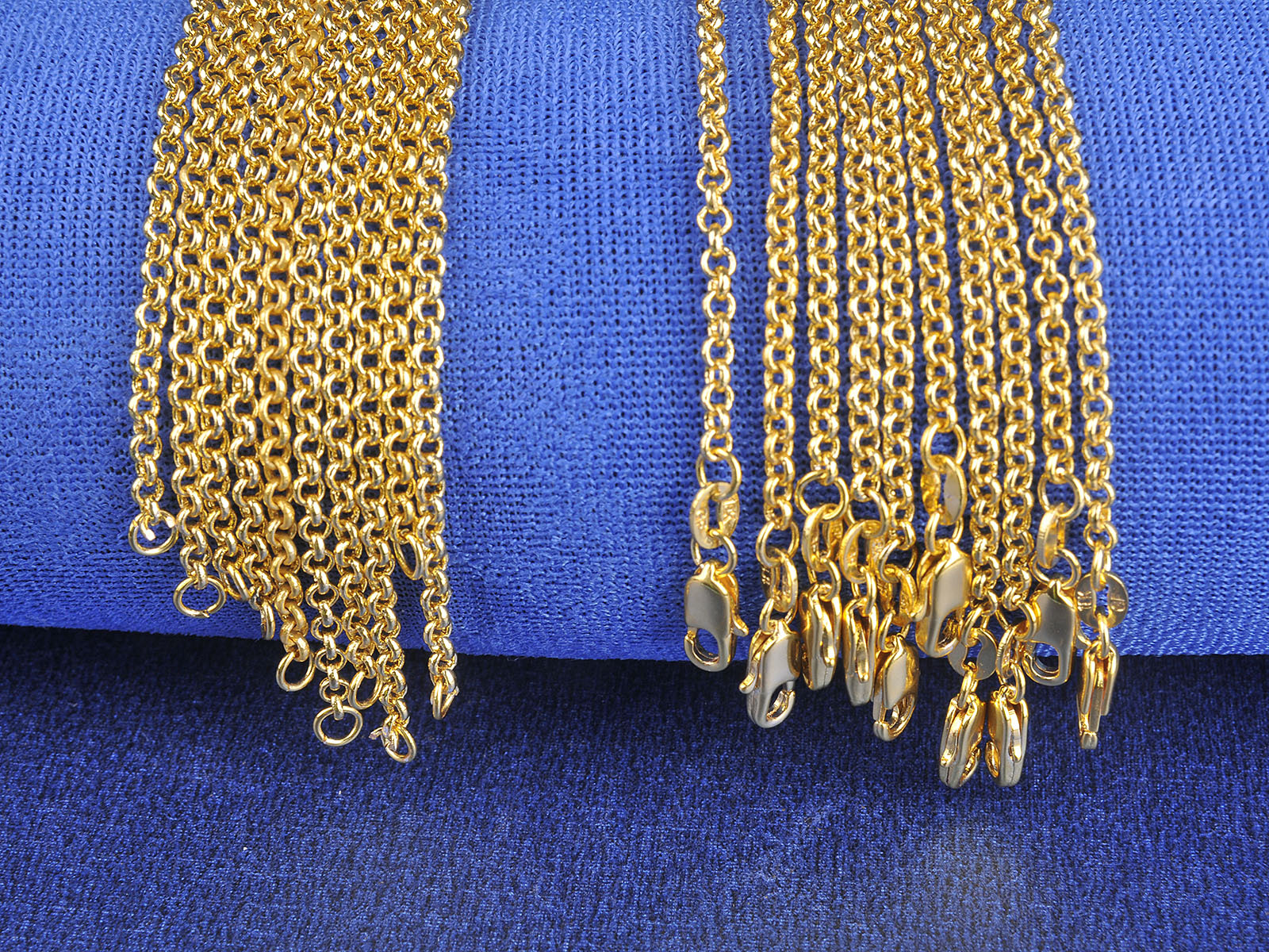 Wholesale 5PC Fashion Jewelry 18K Gold Filled Cross Necklaces Chains For Pendant