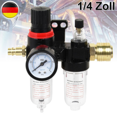 1/4 Druckluft Wartungseinheit-Druckminderer Wasserabscheider Filter Kompressor