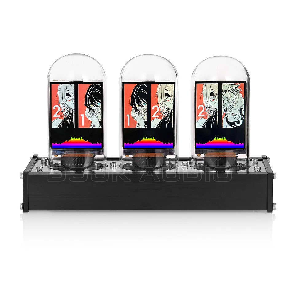 Modern IPS Digital Clock Music Spectrum Display Time/Date Ref Nixie Tube Clock - Image 2 of 4