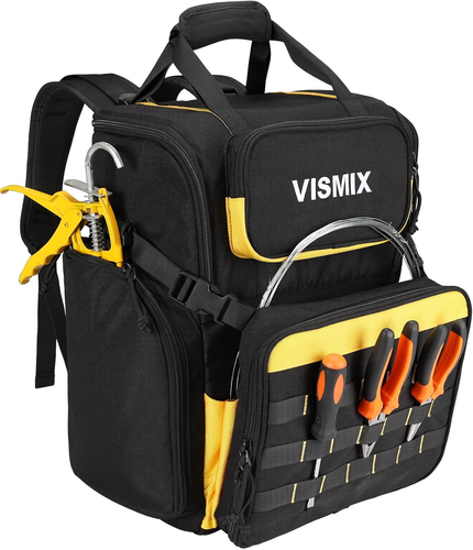 Tool Backpack, Large Tool Bag Backpack for Men Heavy Duty HVAC Tool Backpack Bag - 第 8/8 張圖片