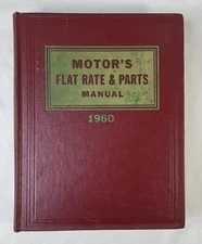 1960 Motors Flat Rate & Parts Manual - Vintage Antique Car Parts Information