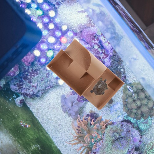 Tortoise Hiding Cave Aquarium Habitat Decor Plastic officiel Tortoise Platform
