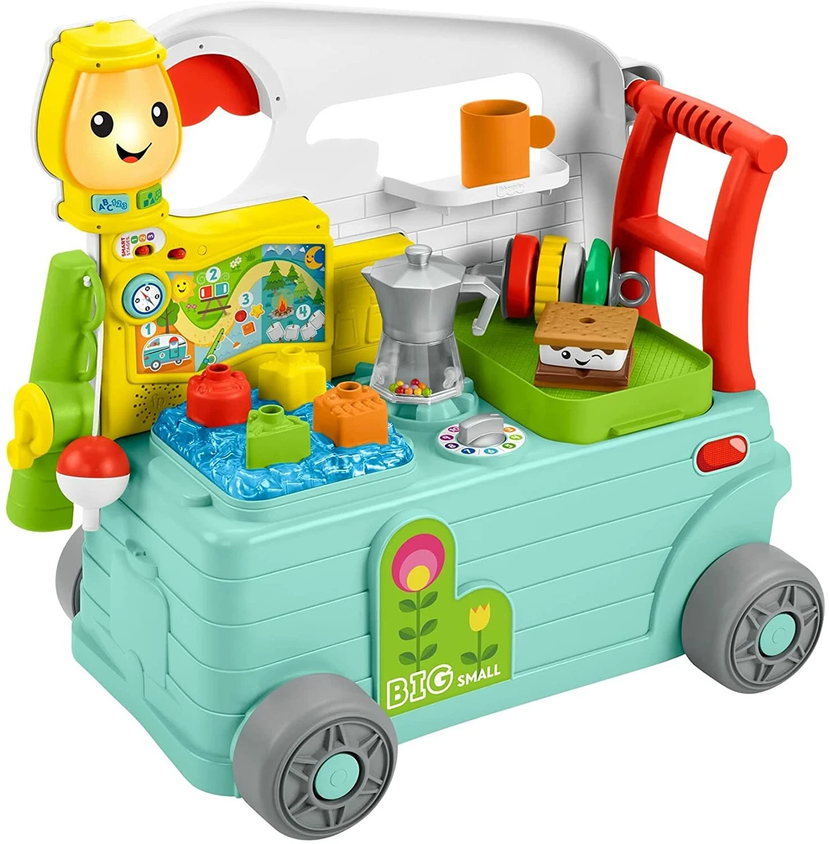 Fisher Price Laugh Learn 3 in 1 On The Go Camper Baby Walker Activity Centre