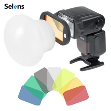 Selens 4 in 1 Magnetic Flash Diffuser Modifier Sphere Filters Gel Bounce Band
