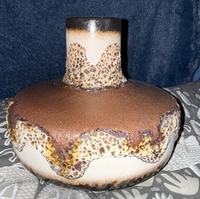 Mid Century Modern West German Fat Lava Pottery Floor Lamp brutalist