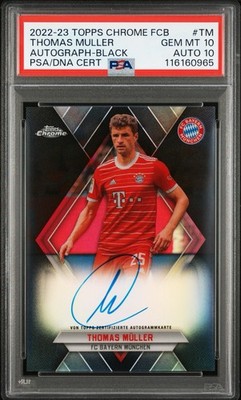 Topps Chrome FC Bayern 2022-23 - Thomas Müller OnCard Auto /15  PSA 10/10