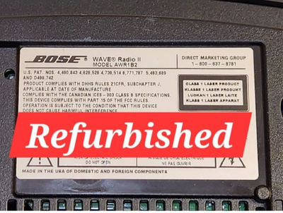 BOSE WAVE RADIO II AM/FM Radio Model: AWR1B2 (Black) w/ Remote