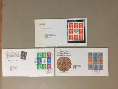 Three GB fdc with block of nine stamps(2)