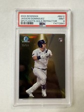 2024 Bowman #BS-12 Jasson Dominguez Bowman Spotlights Gold Refractor PSA 9 #/50