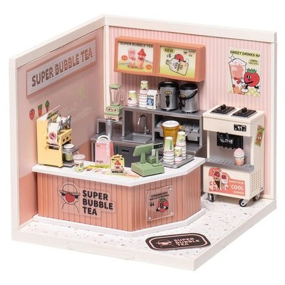 Double Joy Bubble Tea - DIY 3D Miniature Dollhouse Room Rolife New!