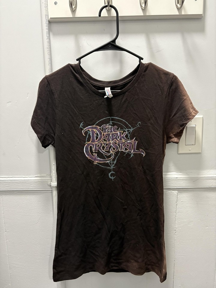 The Dark Crystal Shirt Womens Small Black Brown Faded Alstyle Graphic Movie Tee