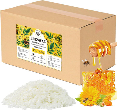 Beeswax Pellets 10LB,  Pure and Natural White Beeswax for Candle Making, DIY Ski