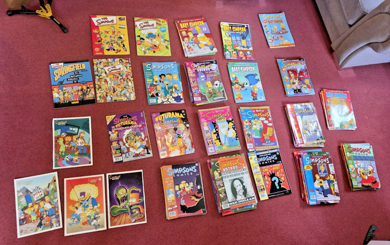 Simpsons Comics Bundle Job Lot 52 Comics + Stickers Titan UK 1999-2005 Bongo