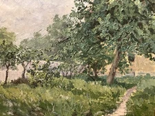 Oil On Canvas French School Impressionist Circa 1880 Monogram?