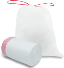 8 Gallon Kitchen Trash Bags 100 Count, Heavy Duty Drawstring with Fresh Scent