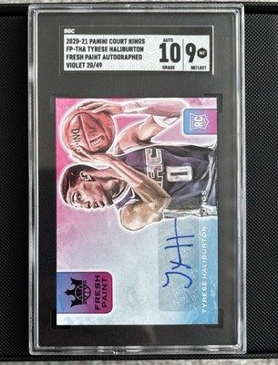 2020-21 Court Kings Tyrese Haliburton RC Auto /49 Violet SGC 10