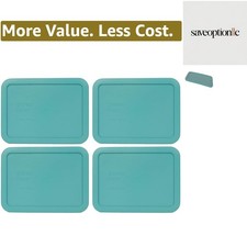 7210-PC 3-Cup Turquoise Rectangle Plastic Food Storage Lid, Made in the - 4 ...