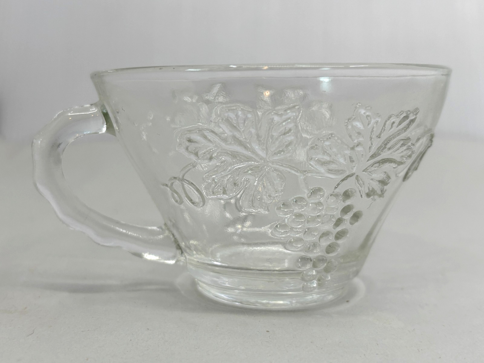 1950 Vintage Clear Pattern Anchor Hocking Serva Snack 8 Piece Set Plates Cups