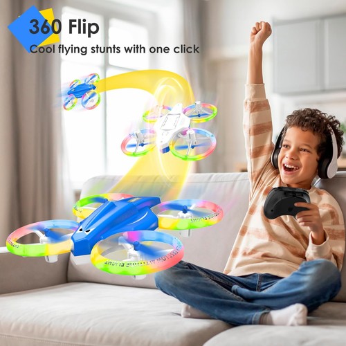 Drone, Mini Drone for Kid and Beginner with Led Light, Small Indoor Rc Drone ... - Picture 3 of 7
