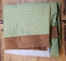 Crib Toddler Skirt, Lambs  Ivy, Sage Green  Brown