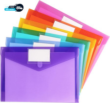 6 Pack Plastic Envelopes Poly Envelope Folder Clear Document Plastic File Folder