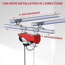 8 Wheel Hoist Trolley with Rollers - Strut Trolley Assembly for Electric Hoist -