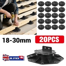 20X Adjustable Decking Pedestal Riser Foot Bearing Support Shed Base 18mm-30mm