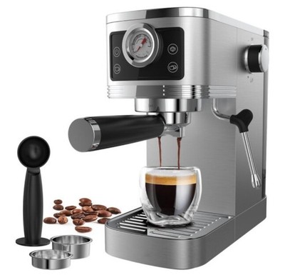 iceagle Espressomaschine CM1665B mit 20 Bar Italienischer Pumpe - Espresso Siebt