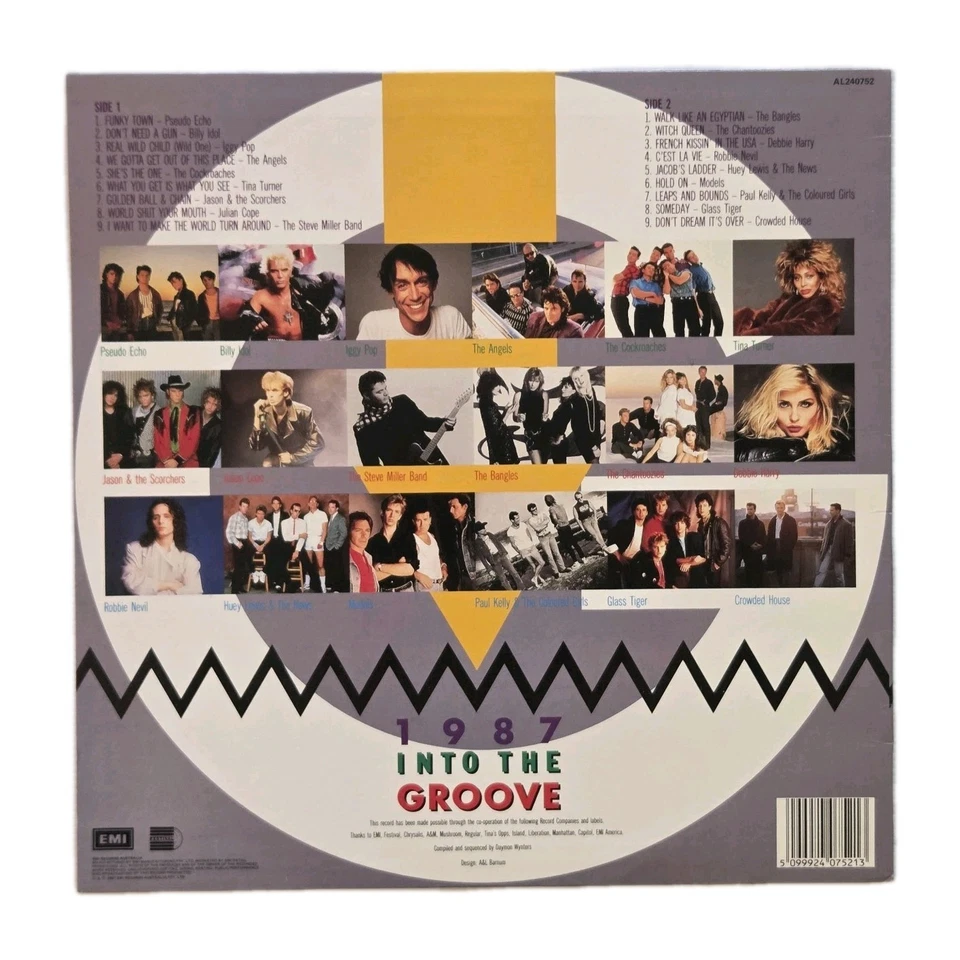 "1987 INTO THE GROOVE" AUSSIE 18Tk LP [Iggy Pop THE BANGLES Angels DEBBIE HARRY] - Image 2 of 4