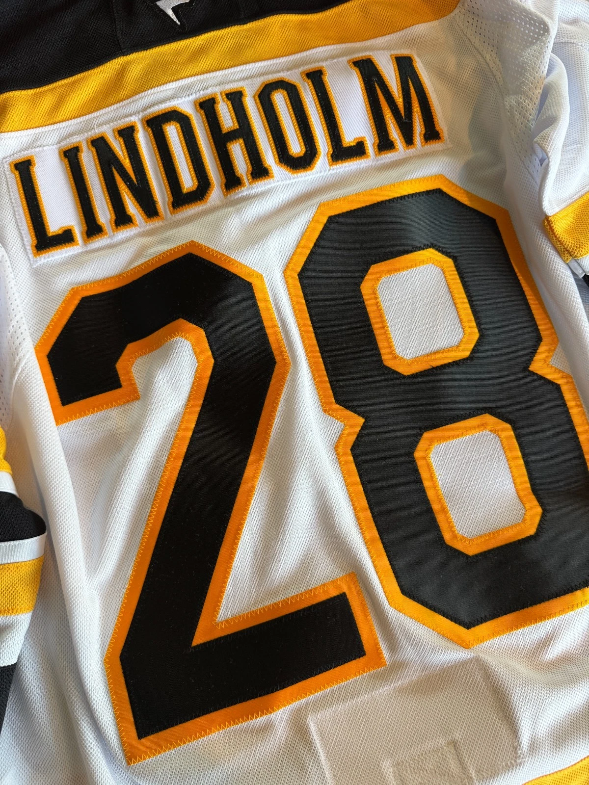 Elias Lindholm Fanatics White Away NHL Jersey