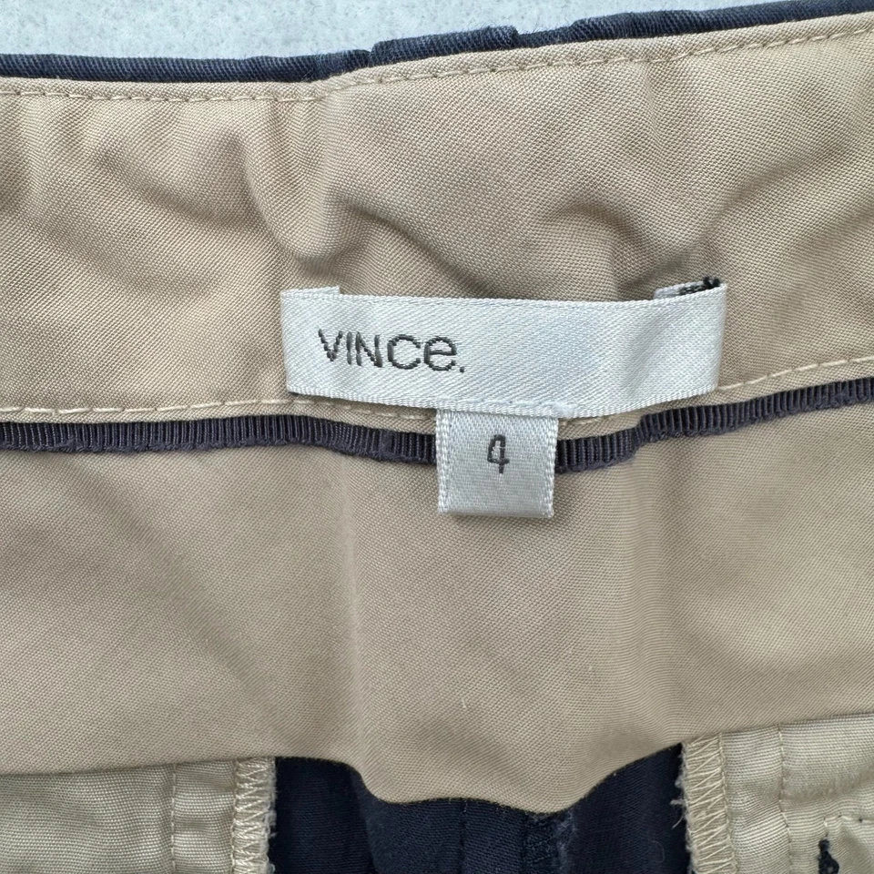 Pantalones Vince para mujer 4 piernas anchas tiro alto mezcla de algodón pantalones hechos en EE. UU. Foto 4 de 4