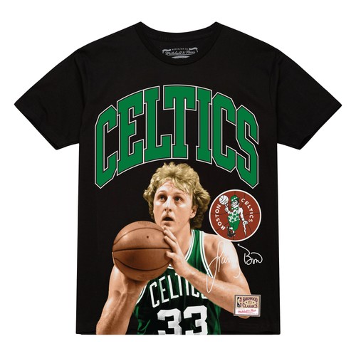 Men's Mitchell & Ness Larry Bird Black Boston Celtics Hardwood Classics Player - Picture 2 of 3