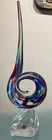NEW PRICE..MURANO TALL ABSTRACT 21 1/2 "  GLASS SCULPTURE   ITALY (WITH STICKER)
