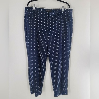 Banana Republic Silky Avery Fit Navy Polka Dot Pants Size 14 | eBay