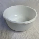 Vintage Glasbake Milk Glass Mixing Bowl for Sunbeam Mixmaster 9” USA