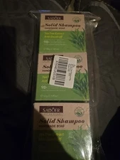 3 Pk Sadoer Solid Shampoo Bar Soap anti dandruff tea tree
