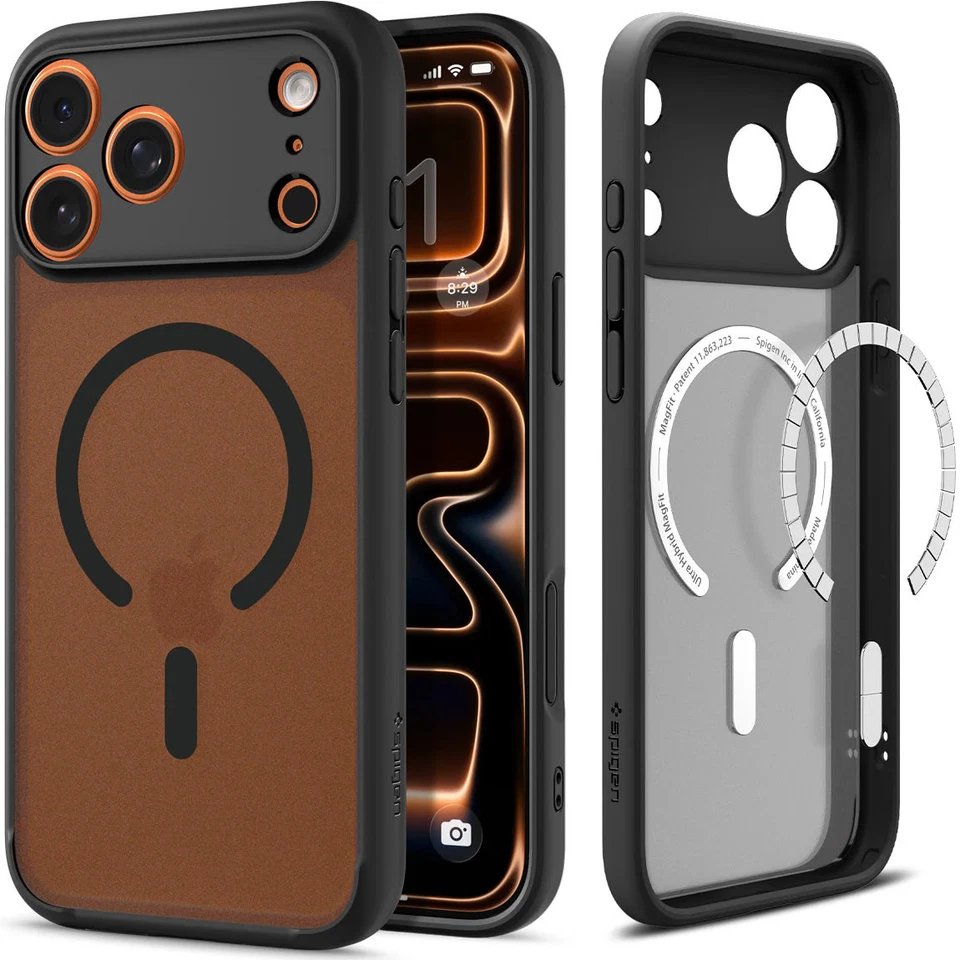 Handyhülle für iPhone 17 Pro Max Spigen Case Cover Schutzhülle Etui Schwarz